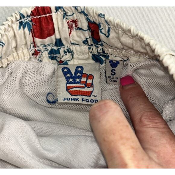 Disney Junk Food Mickey Mouse Swim Shorts Size Small (6/7)‎ Resortwear Swimsuit - Picture 9 of 9